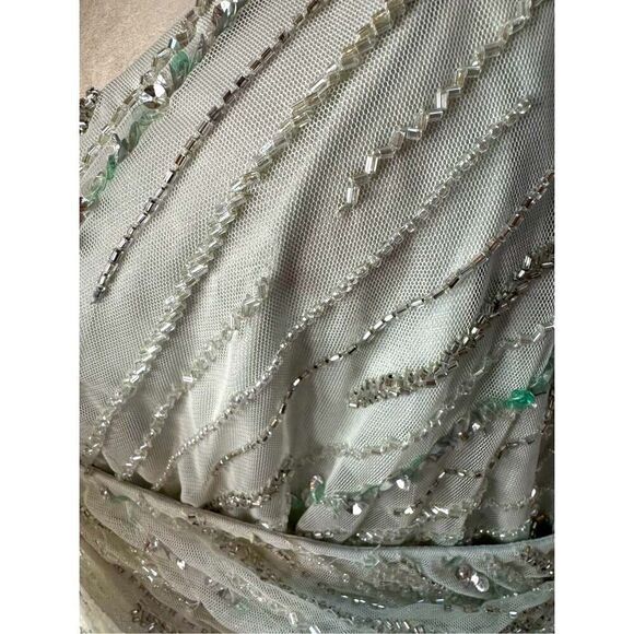 NWT Mac Duggal Beaded Sleeveless Faux Wrap Gown Size 12 Style 93733 - Picture 16 of 17